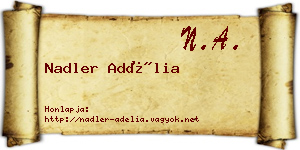 Nadler Adélia névjegykártya